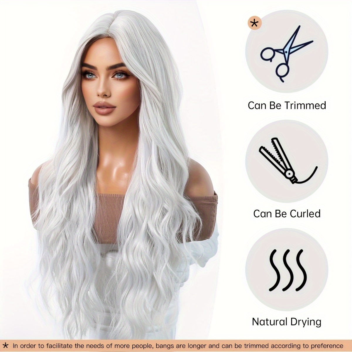 Hair Care Natur - Perruque en fibre synthétique de marque
