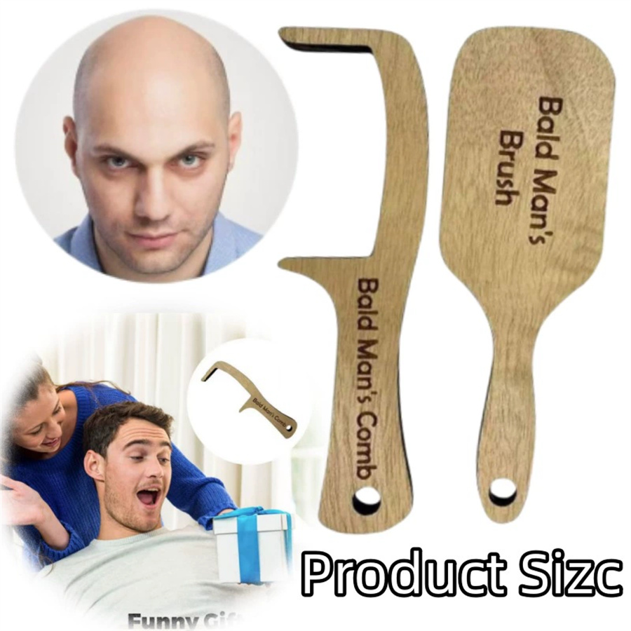 Hair Care Gift - Peigne en bois pour hommes chauves