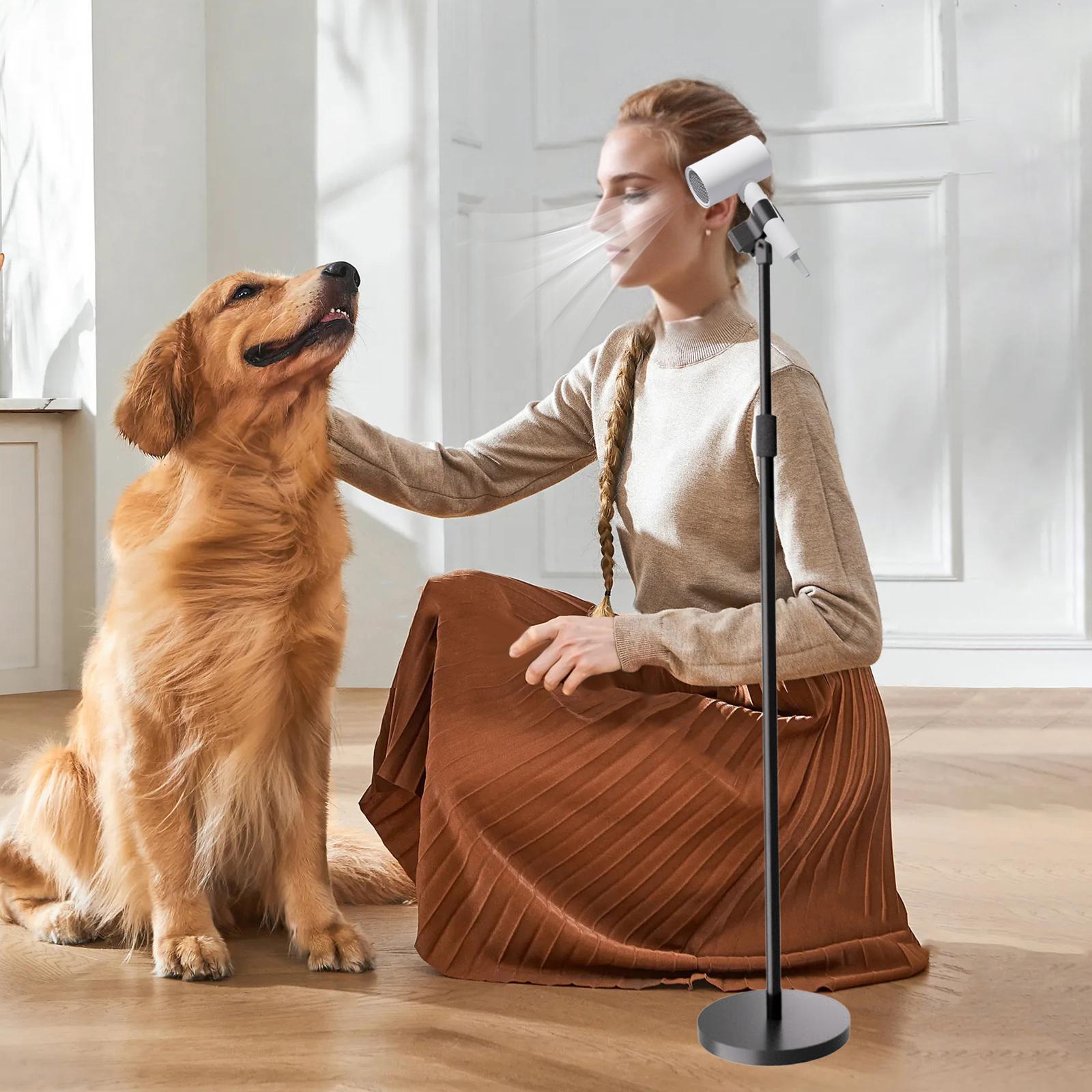 Hair Care Salon - Support de sèche-cheveux élégant en métal