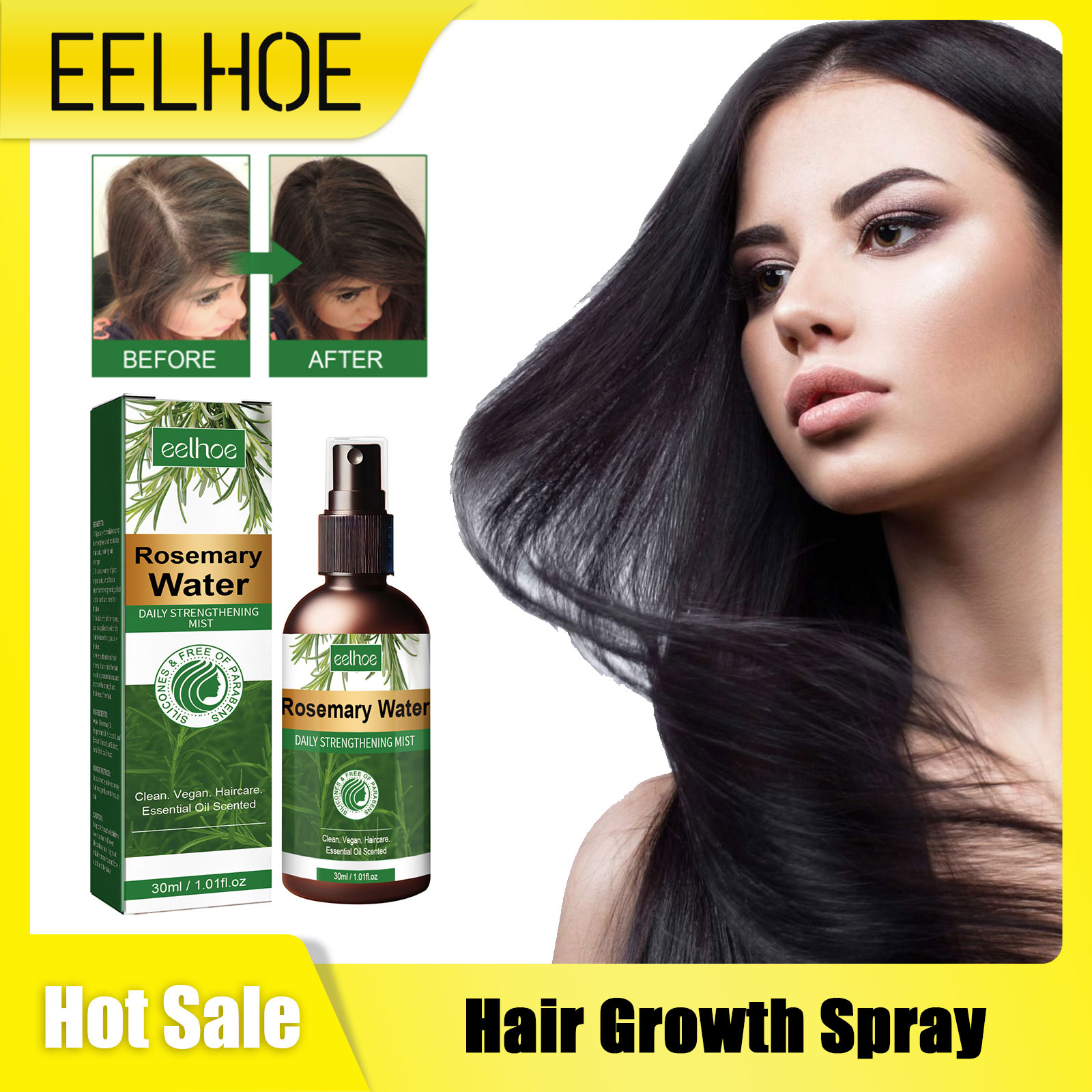 Hair Care Natur - Spray nourrissant au romarin pour cheveux,